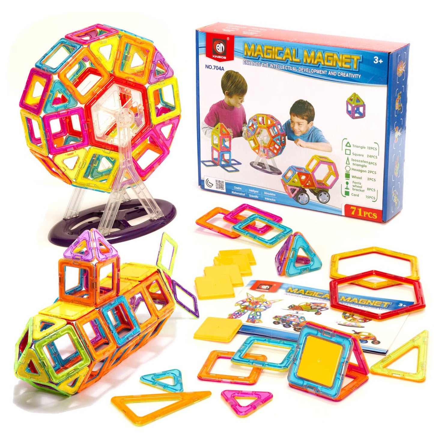 Coloured magnetic blocks MAGICAL MAGNET 71 PUH