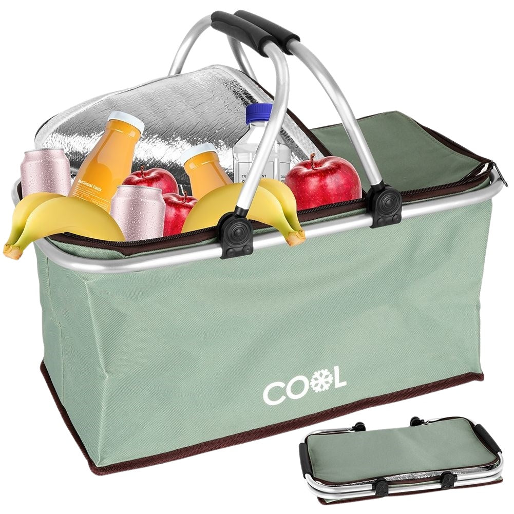 Comfortable cooling basket with closable top and reinforced bottom