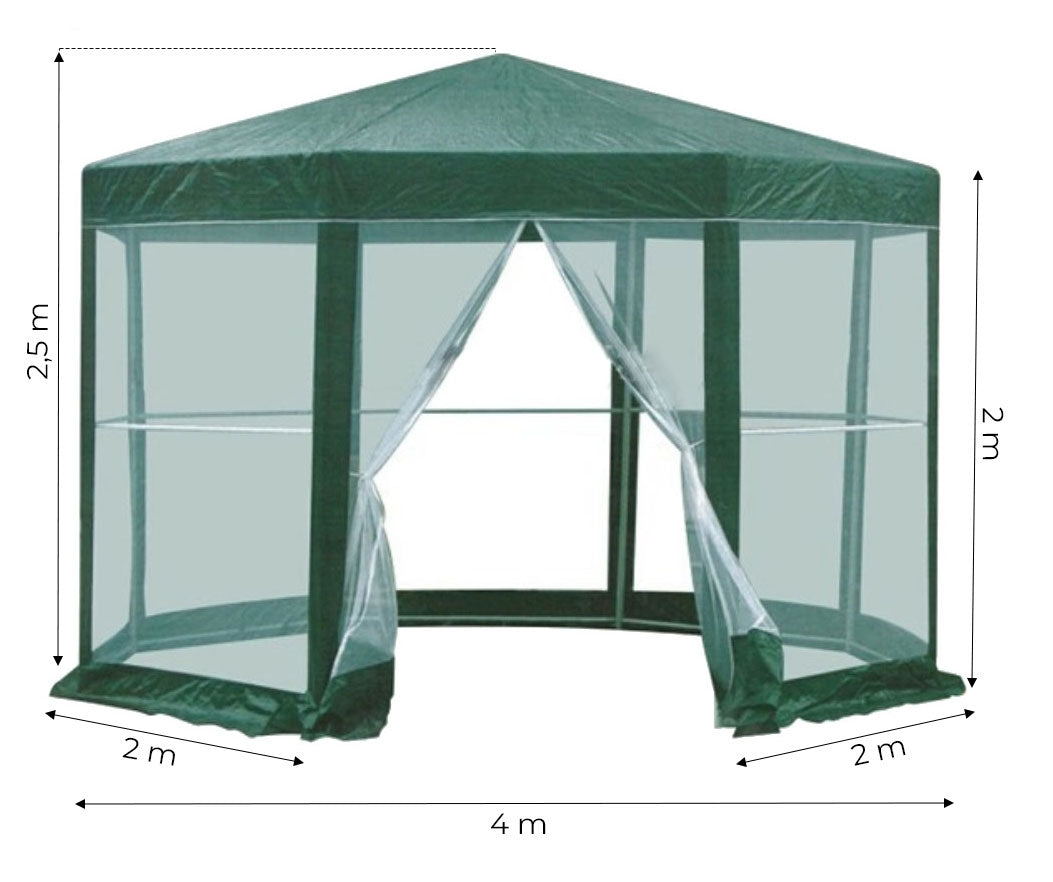 Commercial garden pavilion tent 2x2x2 m with mosquito net