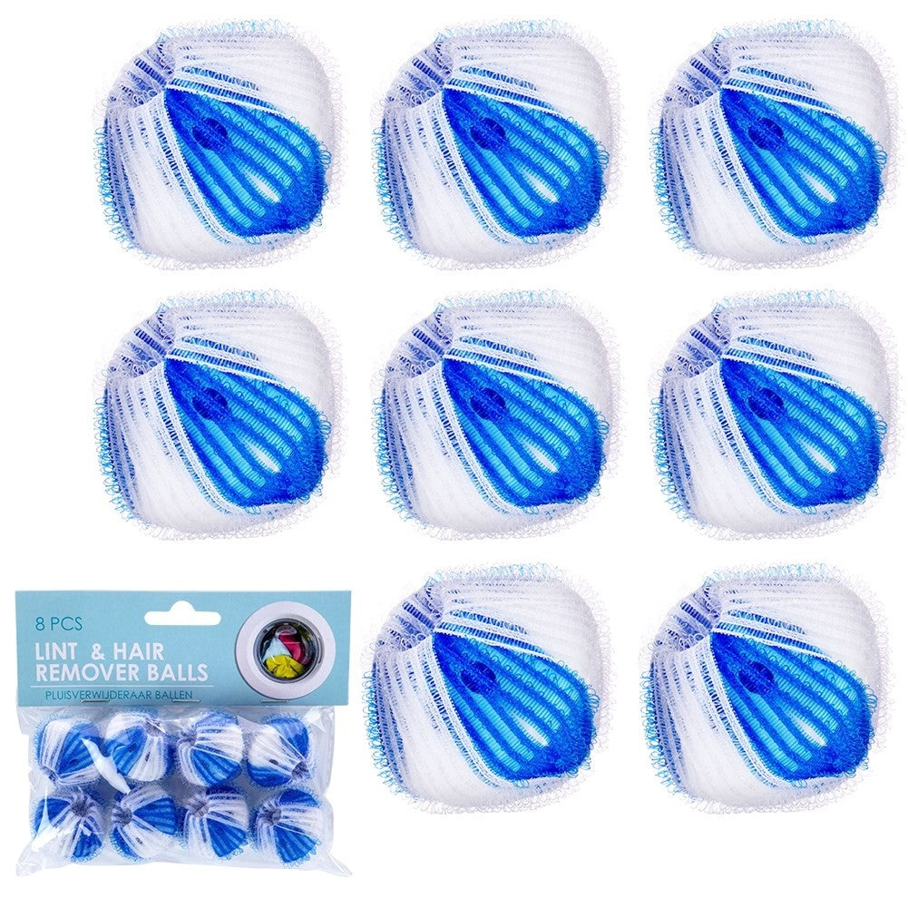 Complete set of 8 reusable laundry balls