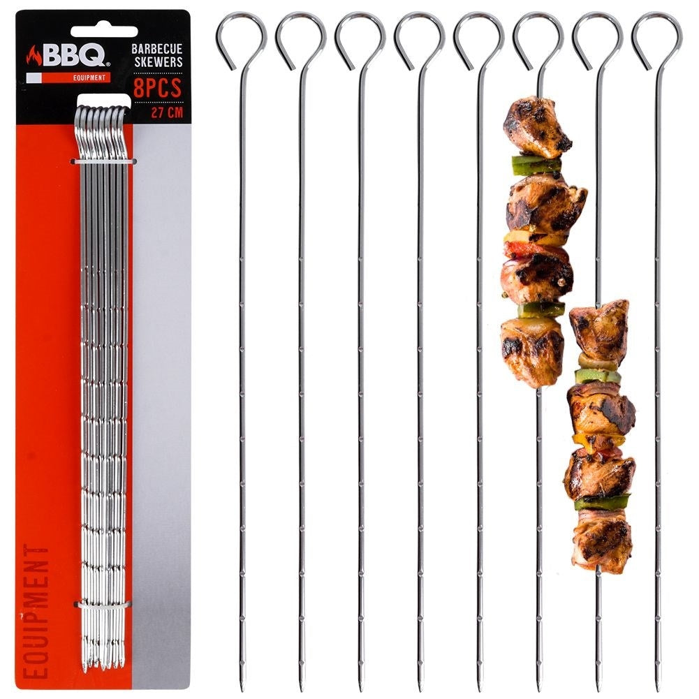 Complete set with 8 metal skewers for grilling and oven baking