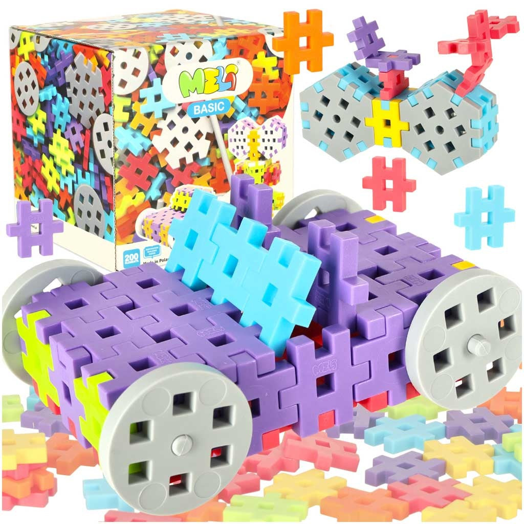 Construction blocks creative wafers set of 200 pcs. MELI