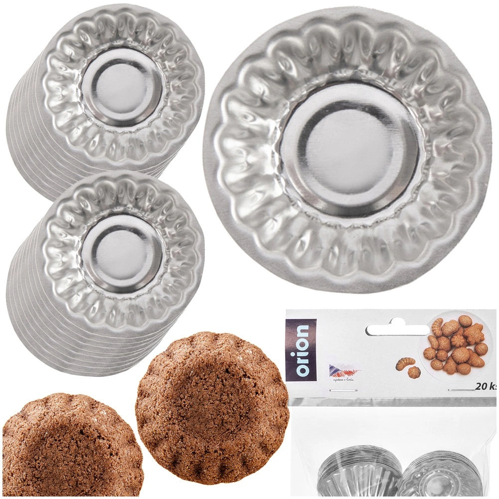 Cookie Cutters Set, Steel, 20 Pieces, Round Shape