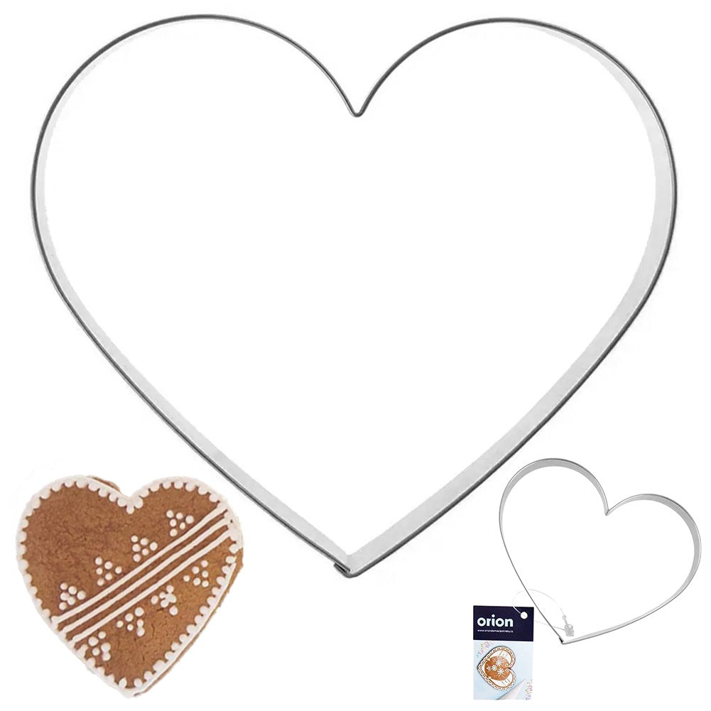 Cookie cutter steel heart 9.5 cm
