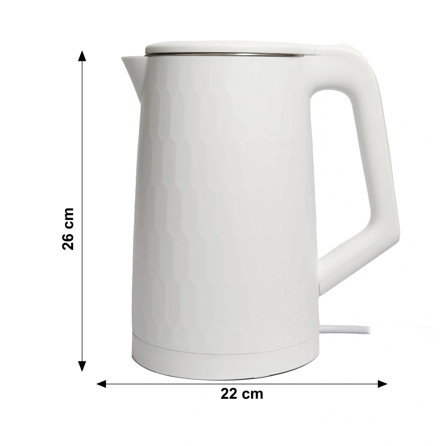 Cordless Electric Travel Kettle, 1.8L, 1500W, White
