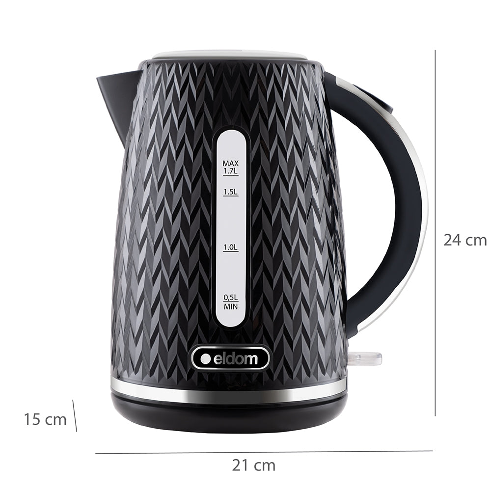 Cordless electric kettle C260 NELO black ELDOM 1.7 L