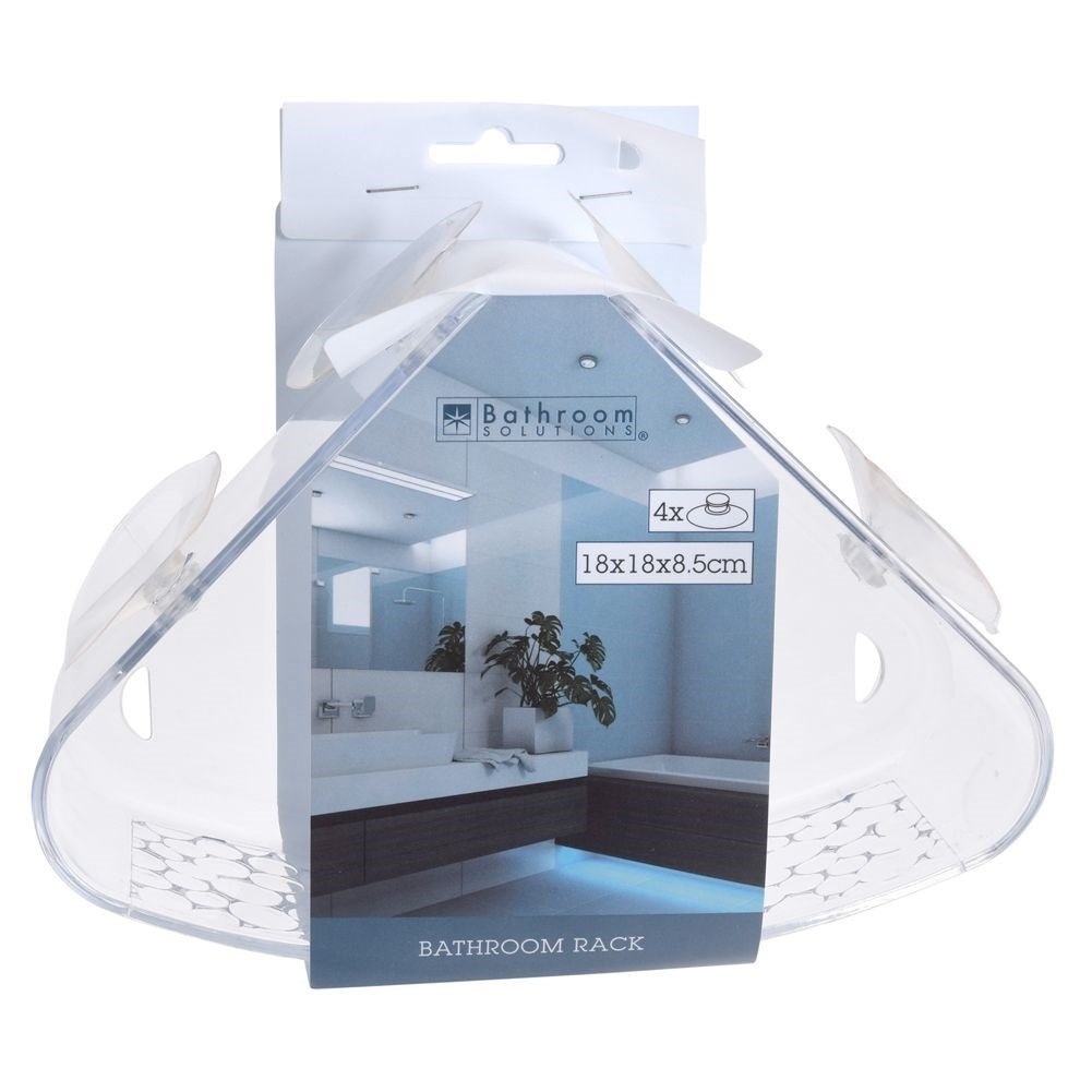 Corner shelf for bathrooms with suction cups - perfect for the shower