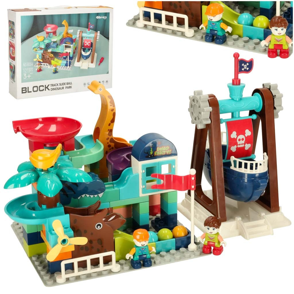 Creative blocks ball track dinosaur park 121sz