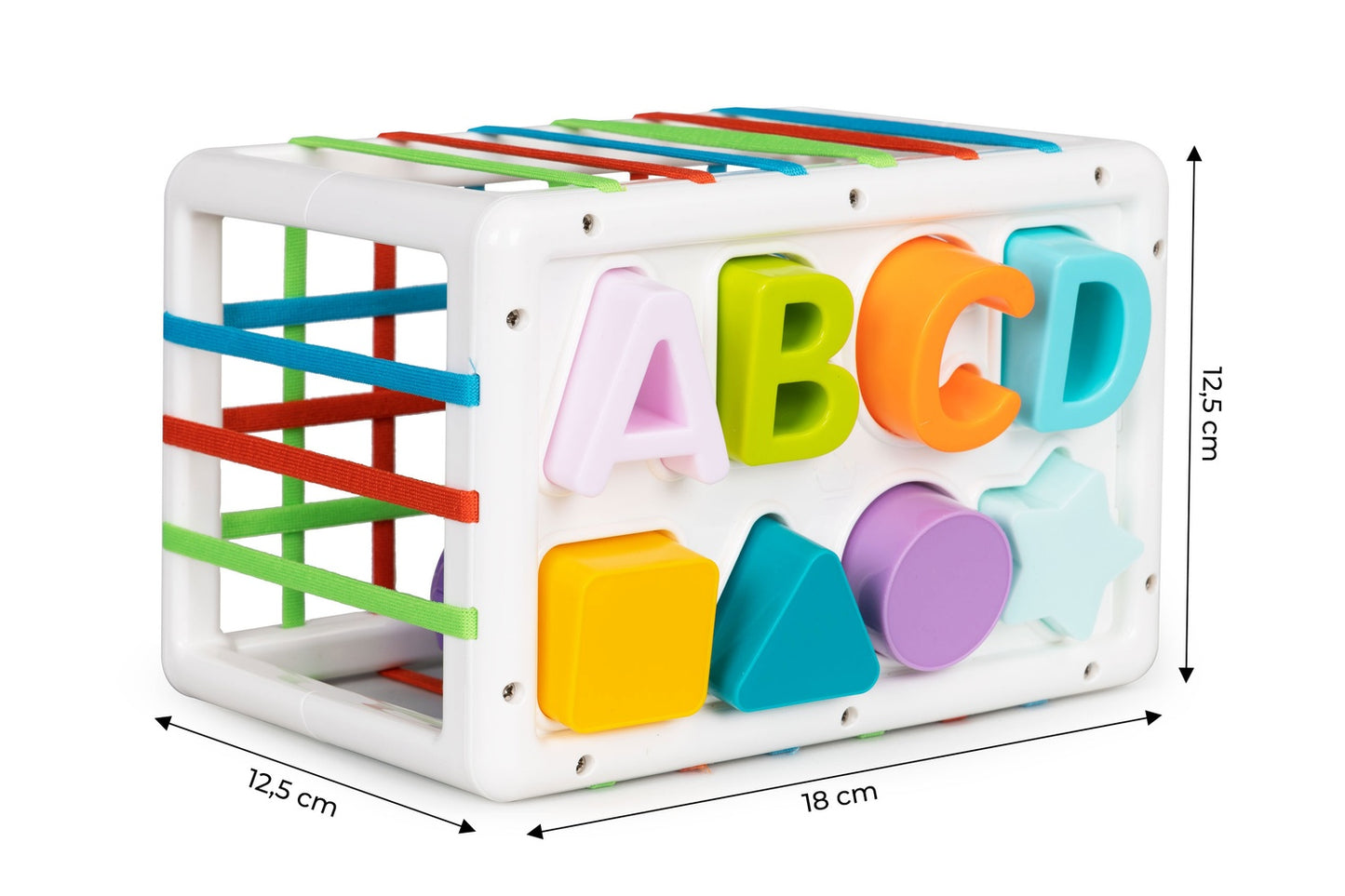 Cube shape sorter for children 14 blocks +18m