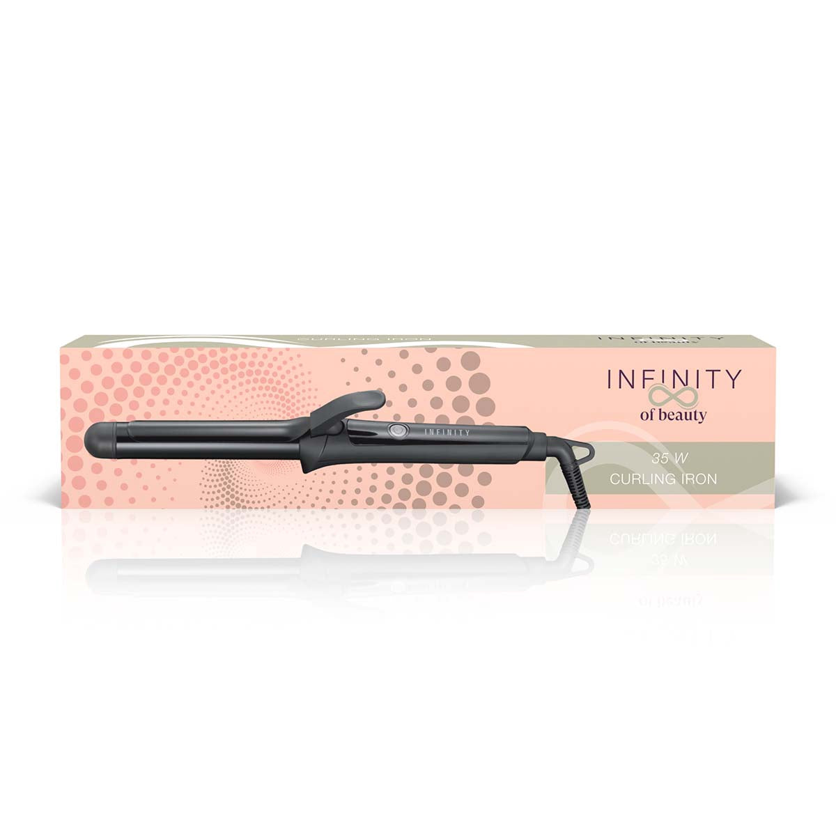 Curling Iron 25mm Barrel, 35W, Black, Anti-Frizz