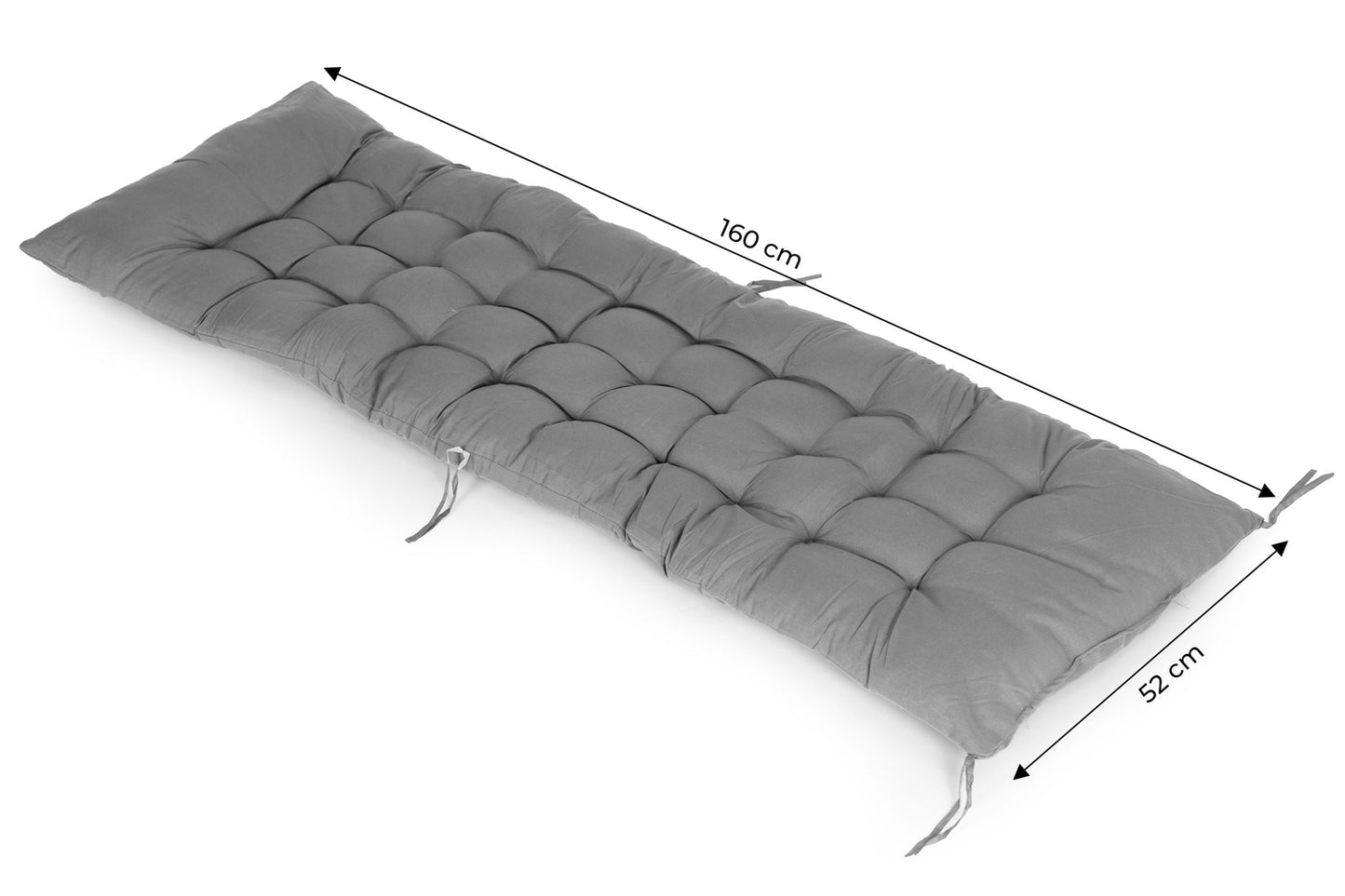 Cushion mattress for a large soft garden lounger 160cm