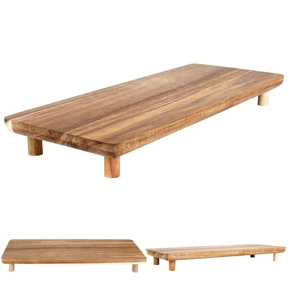 Cutting board in durable acacia wood with four legs