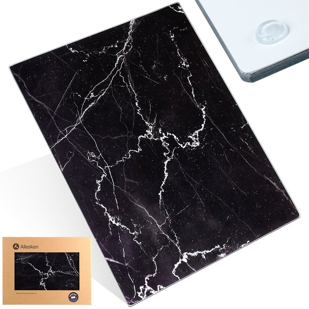Cutting board in tempered glass with non-slip feet