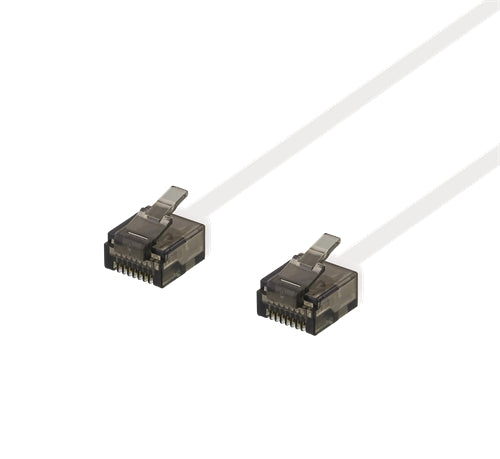 DELTACO Cat6a patch cable, flat, 5m, white