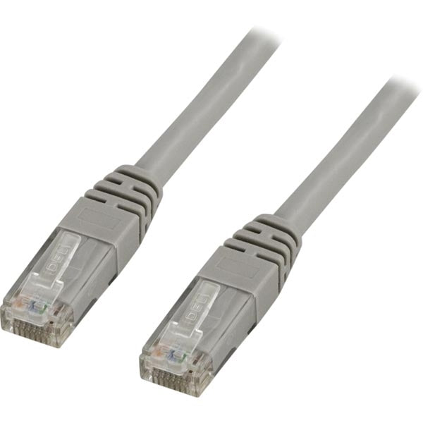 DELTACO Cat6 network cable, 0.3m, grey