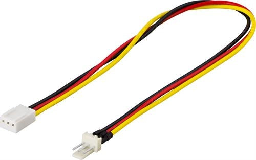 DELTACO Extension cable for 3-pin fans 30 cm