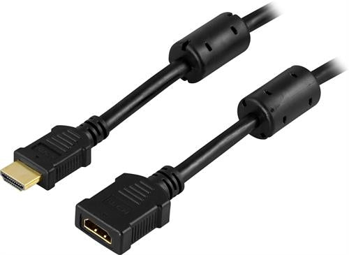 DELTACO HDMI extension cable, 5m - black