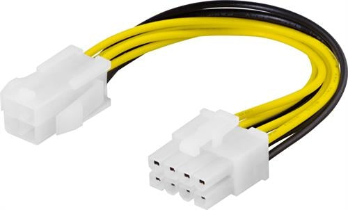 DELTACO adapter cable 4-pin ATX12V to 8-pin EPS12V 10 cm