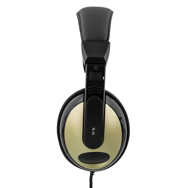 DELTACO headphones, closed, volume control on the headset, 3.5mm, 2.5m cable, black