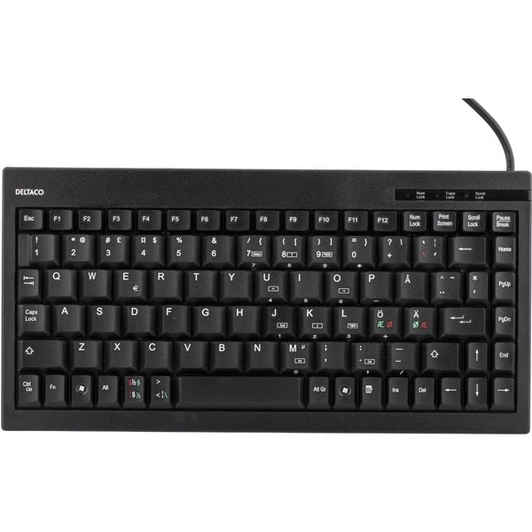 DELTACO mini keyboard, USB, black