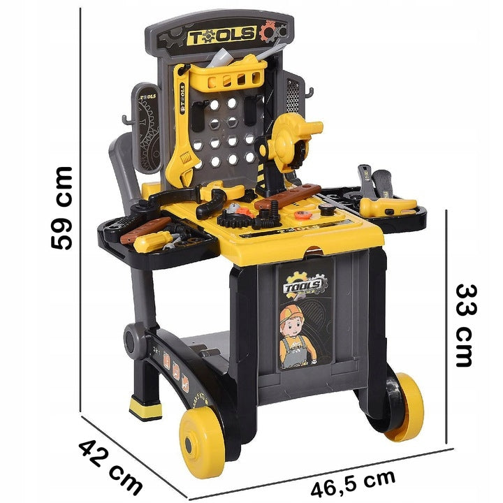 DIY workshop for children 3in1 with tools, foldable