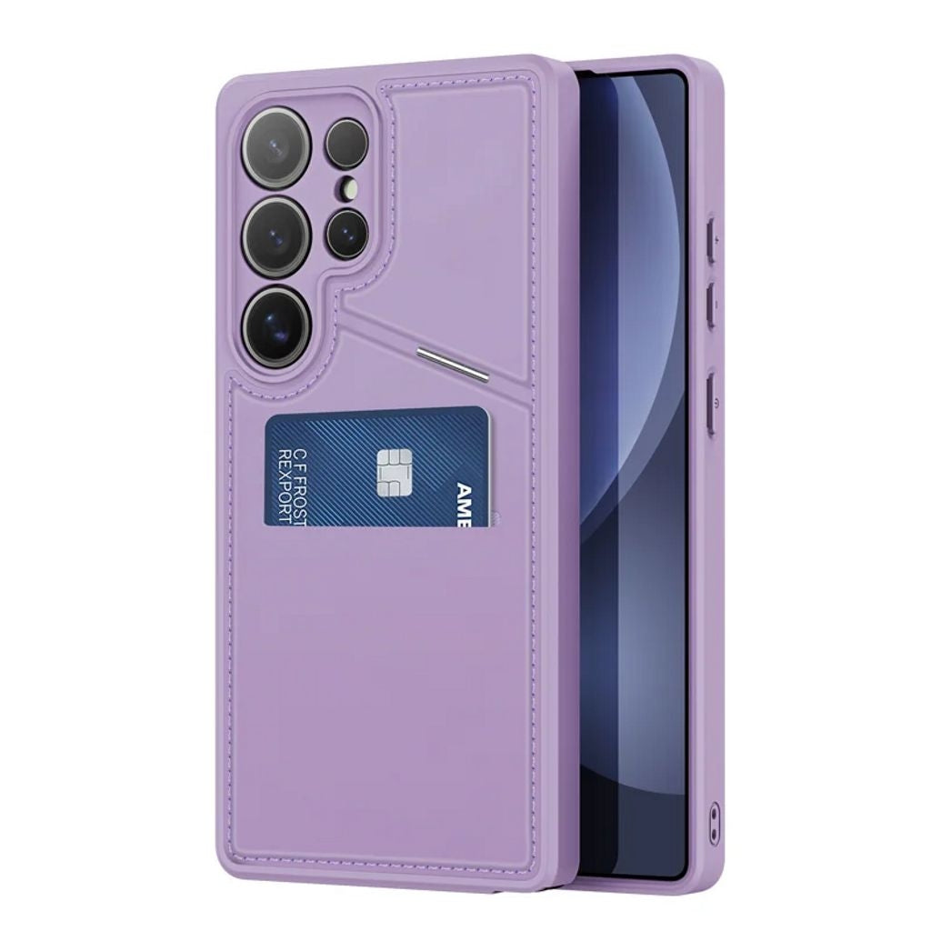 DUX DUCIS Samsung Galaxy S25 Ultra Magnetic Wallet Case with Stand - Purple