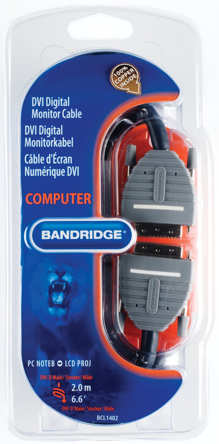 DVI-Kabel DVI-D 24+1p male - DVI-D 24+1p male 2.00 m Blue