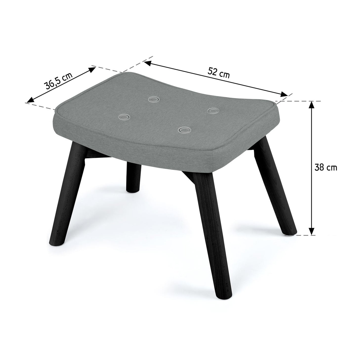 Dark gray Footstool for Norse Sofotel Armchair