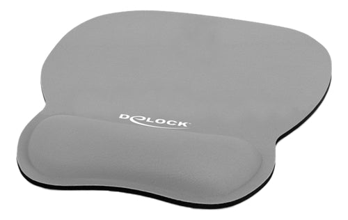DeLOCK Mouse Pad with Wrist Rest, 245x206mm - Grey