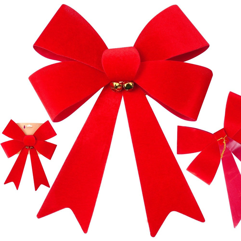 Decorative Christmas velvet bow 35x46 cm