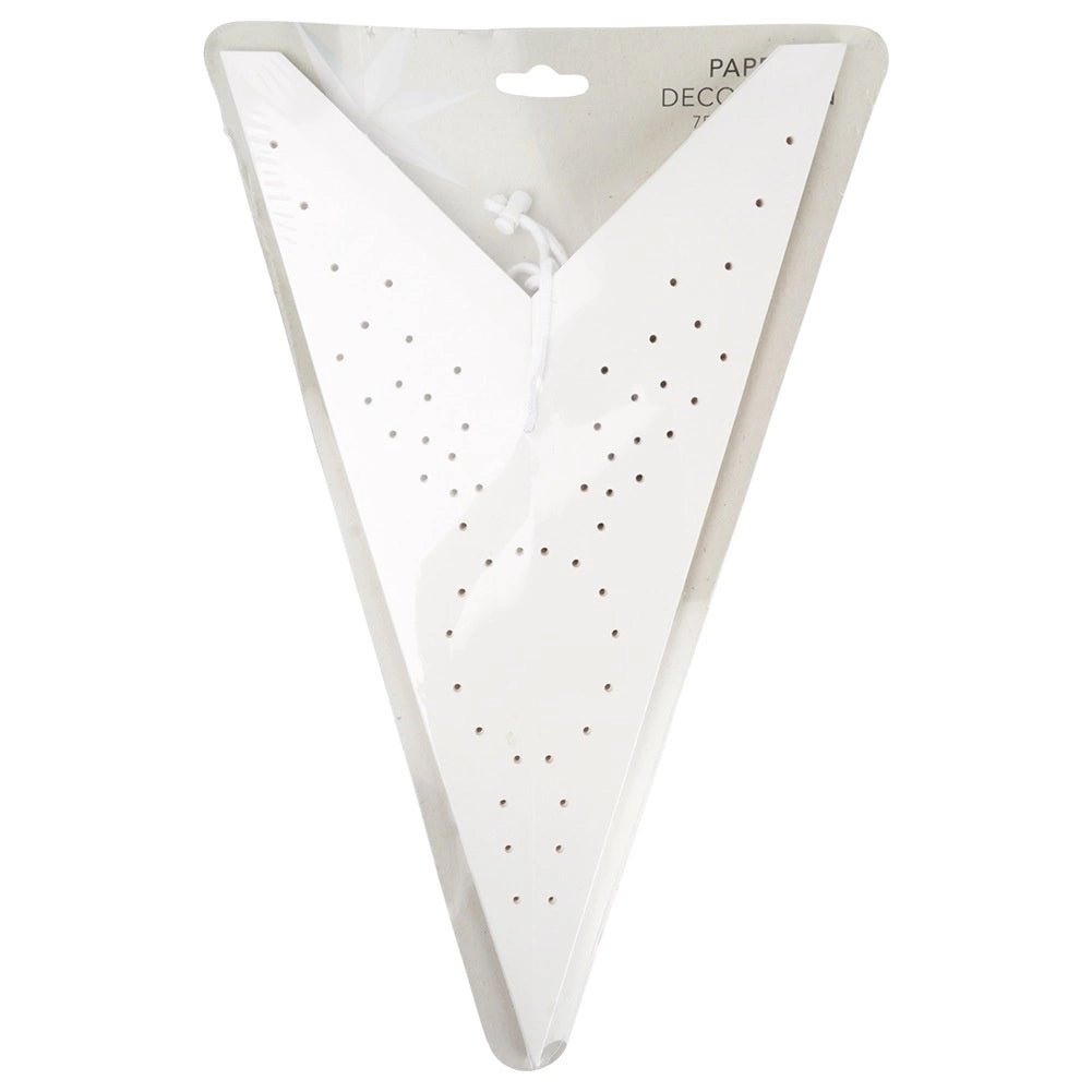 Decorative White Paper Star, 75 cm, Openwork Design