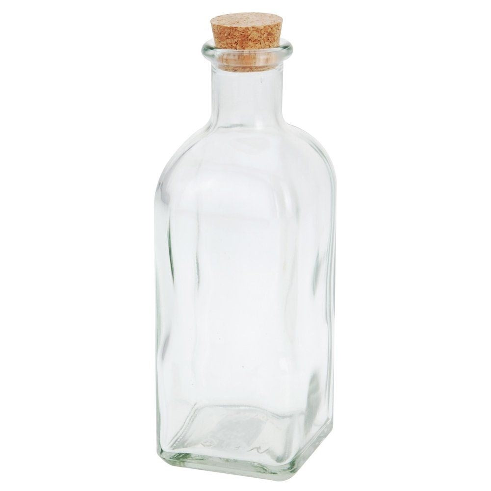 Decorative bottle with cork for homemade syrups & liqueurs