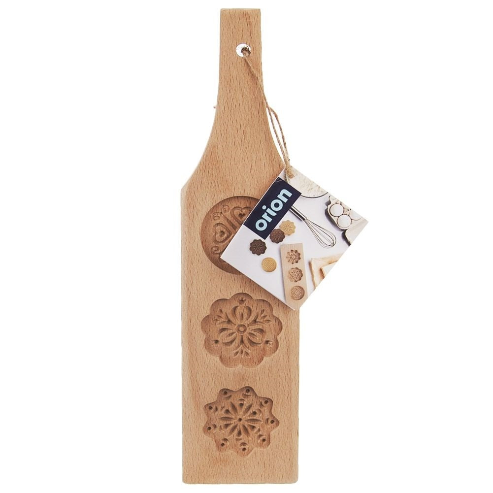 Decorative wooden form for cake baking and gingerbread