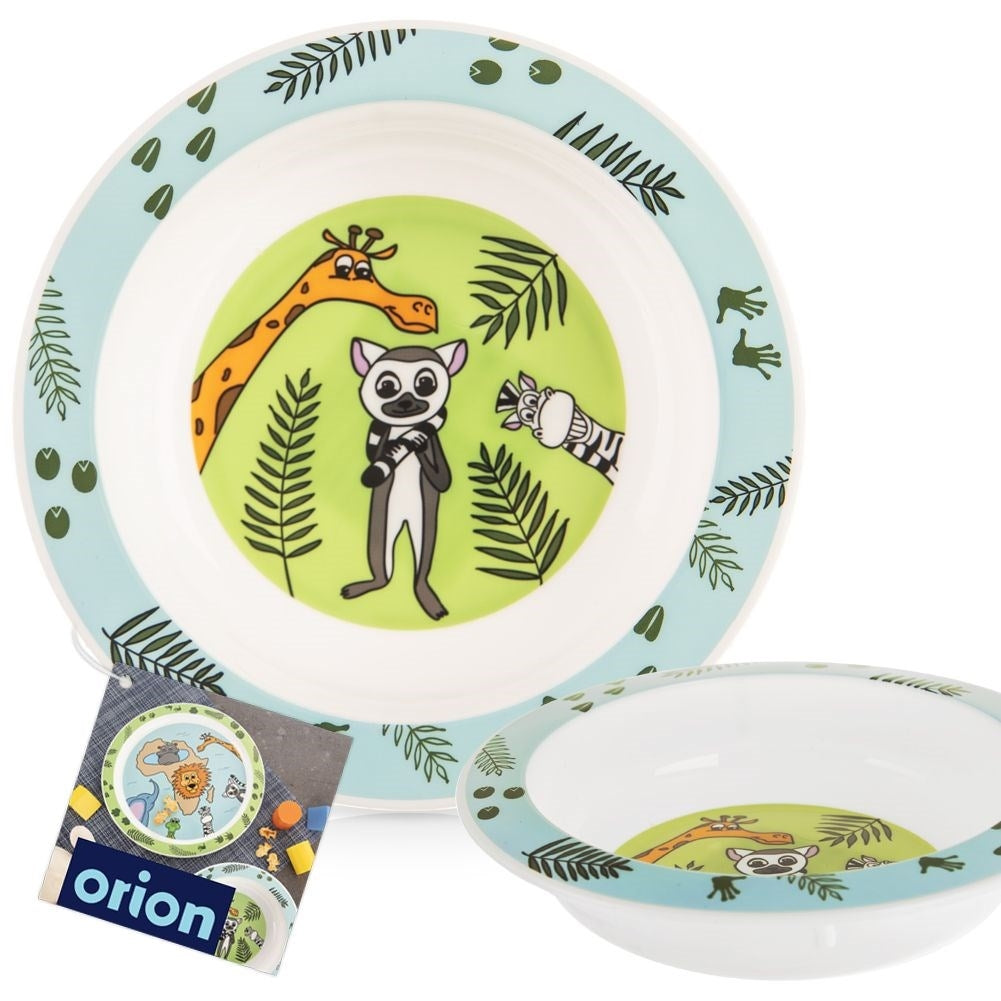 Deep Plate for Children with Safari and Animal motifs