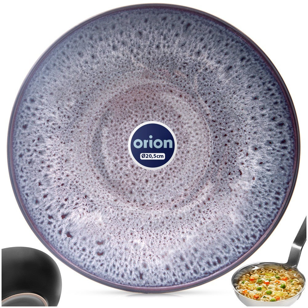 Deep ceramic dinner plate purple GLAZE 20.5 cm, 900 ml