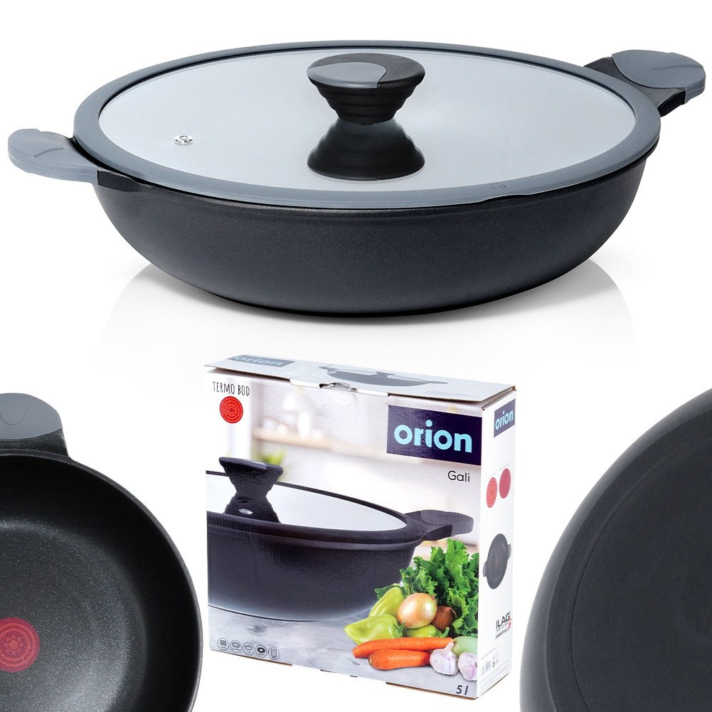 Deep non-stick frying pan with heating indicator GALI 32 cm, 5 l