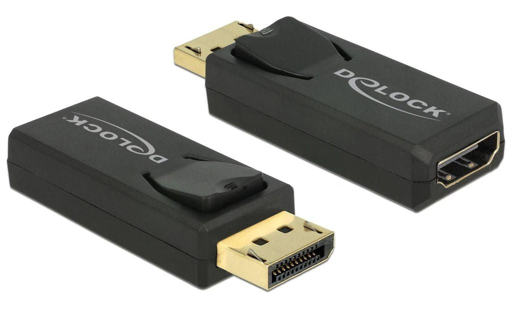 Delock Adapter DisplayPort male to HDMI female 4K, Active - Black