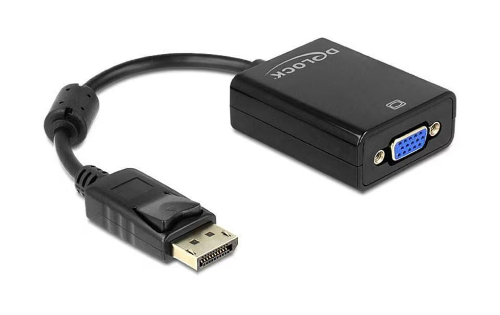 Delock Adapter DisplayPort male to VGA female - Black