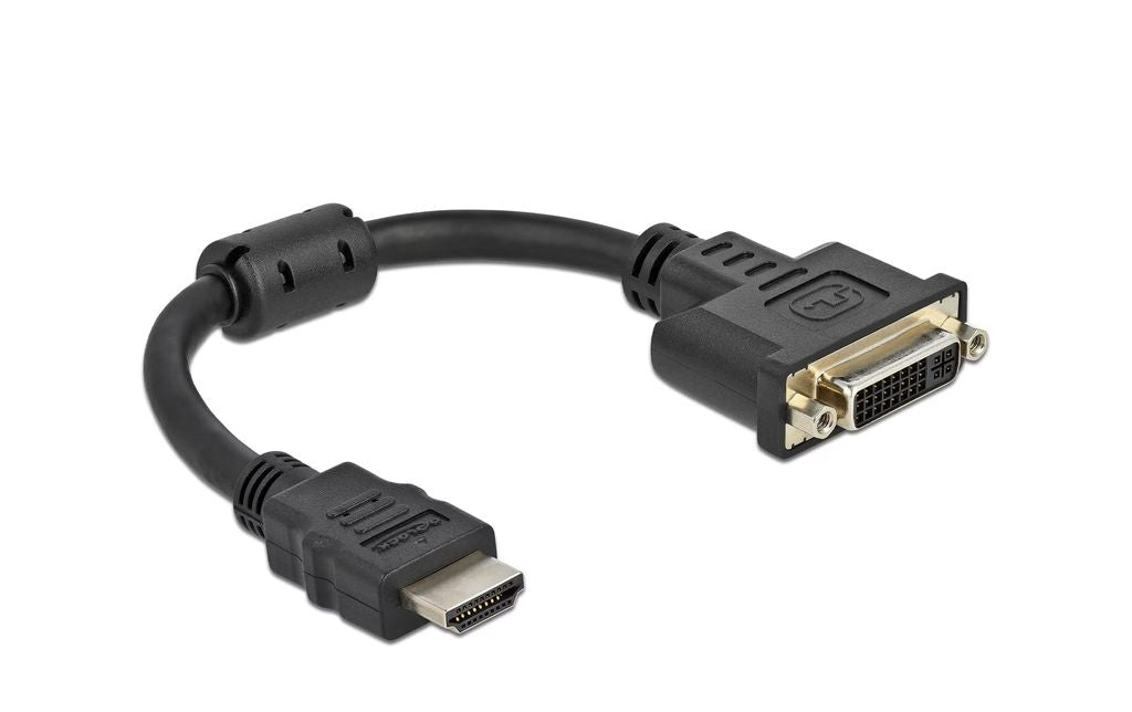 Delock Adapter HDMI male to DVI 24+5 female 4K at 30 Hz, 20 cm
