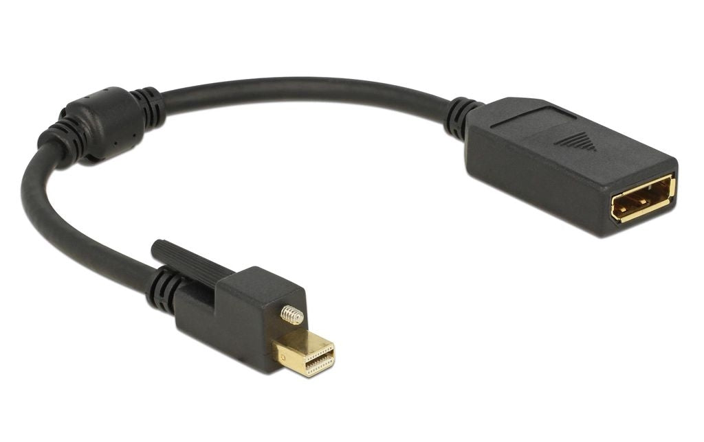 Delock Adapter mini DisplayPort male with screw to DisplayPort female 4K