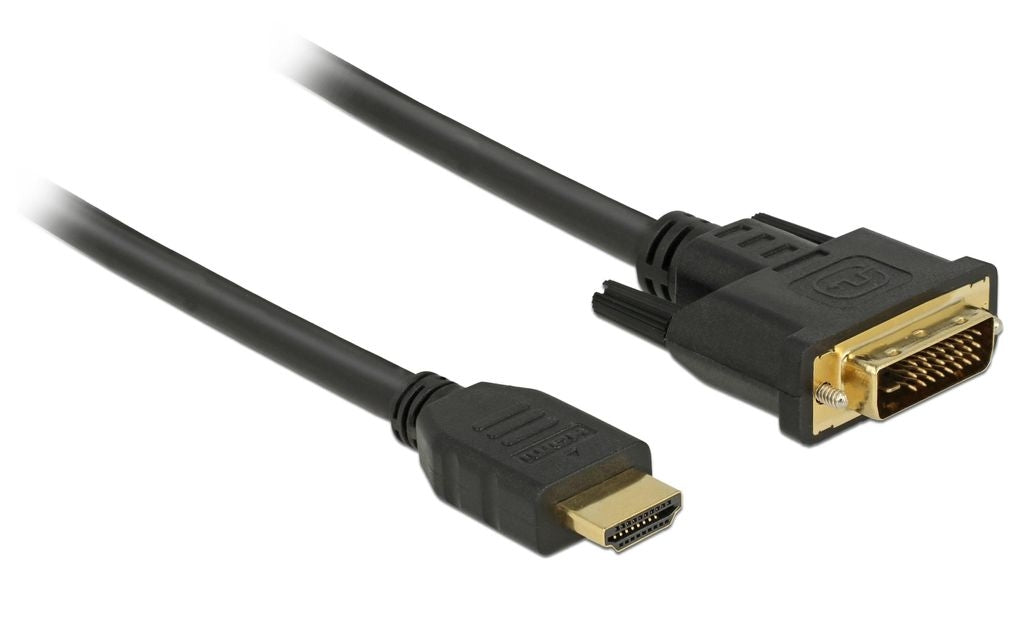 Delock HDMI to DVI 24+1 cable bidirectional, 0.5m