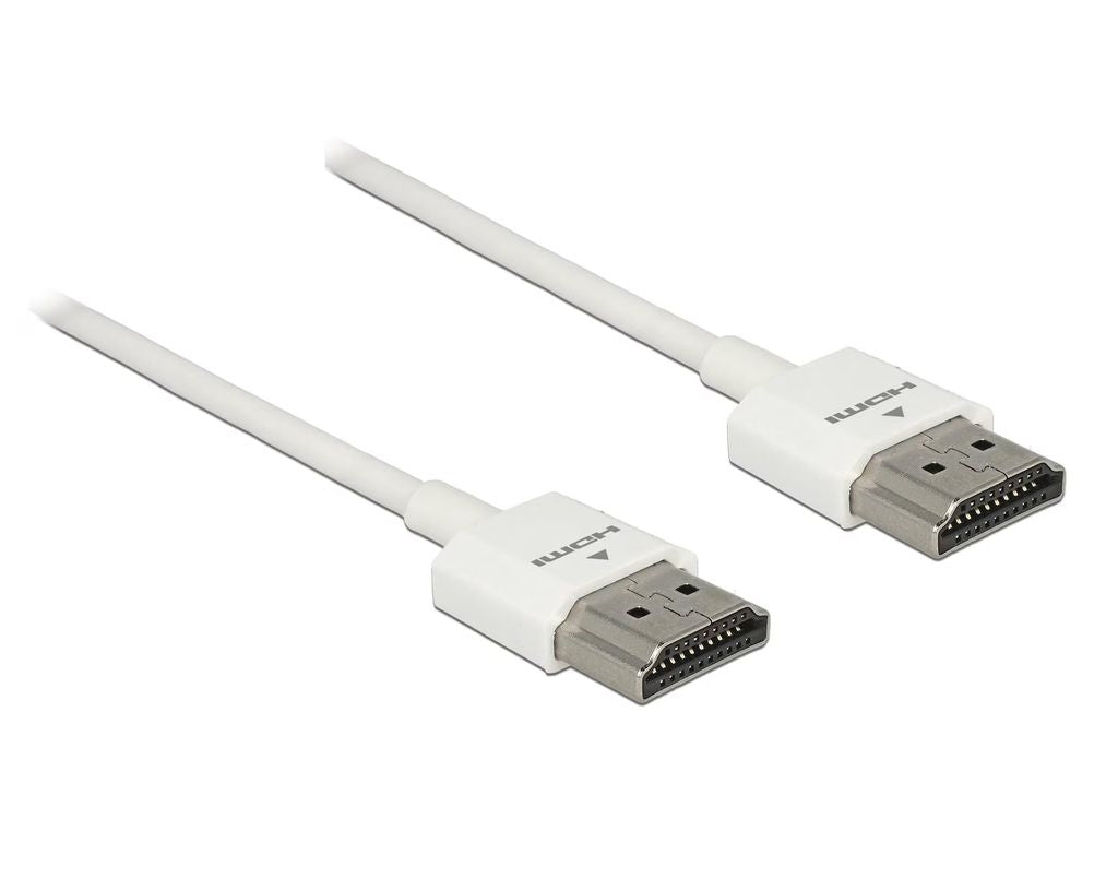 Delock High Speed HDMI Cable with Ethernet 3D 4K @ 60Hz, 0.5m - White
