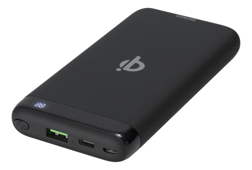 Deltaco Powerbank Wireless Charging 10W + USB-C PD 18W 10000 mAh - Black