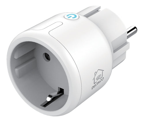 Deltaco Smart Home Power switch, LED indicator, WiFi 2.4GHz, 10A - White