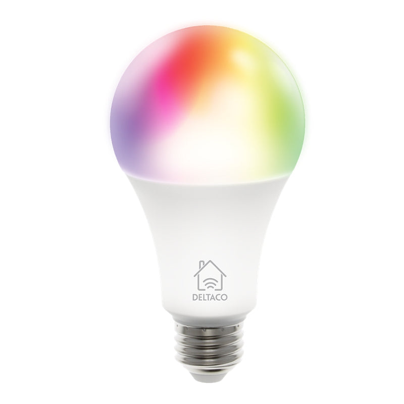 Deltaco Smart Home RGB LED lamp E27, WiFi Dimmable