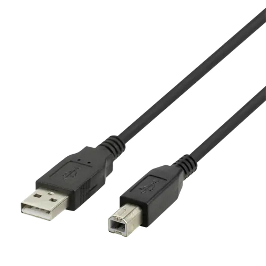 Deltaco USB 2.0 Cable Type A - Type B, 2m - Black