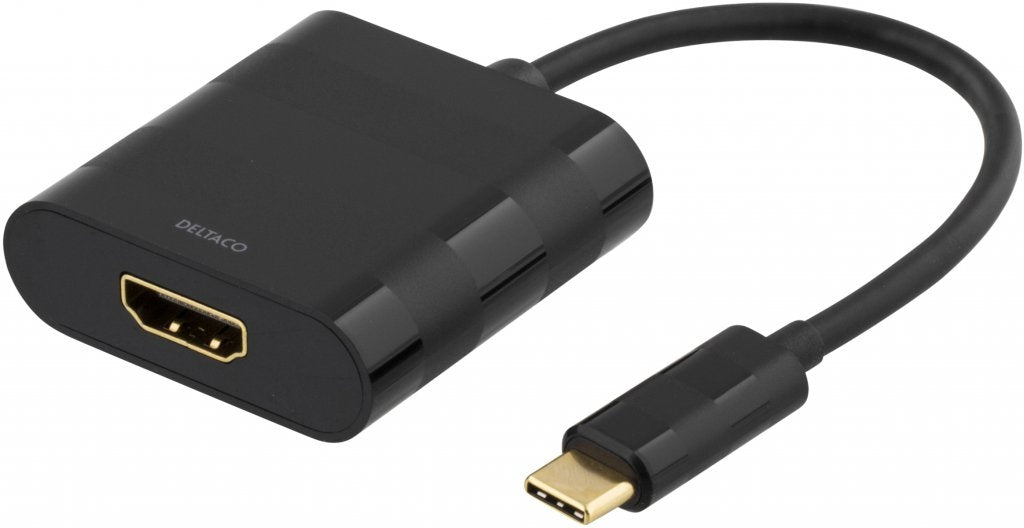 Deltaco USB-C 3.1 to HDMI Adapter, 4K - Black