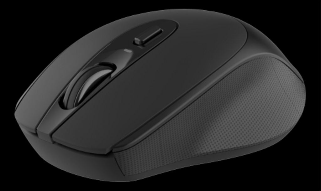 Deltaco Wireless Mouse, USB receiver, rubber coated - Black