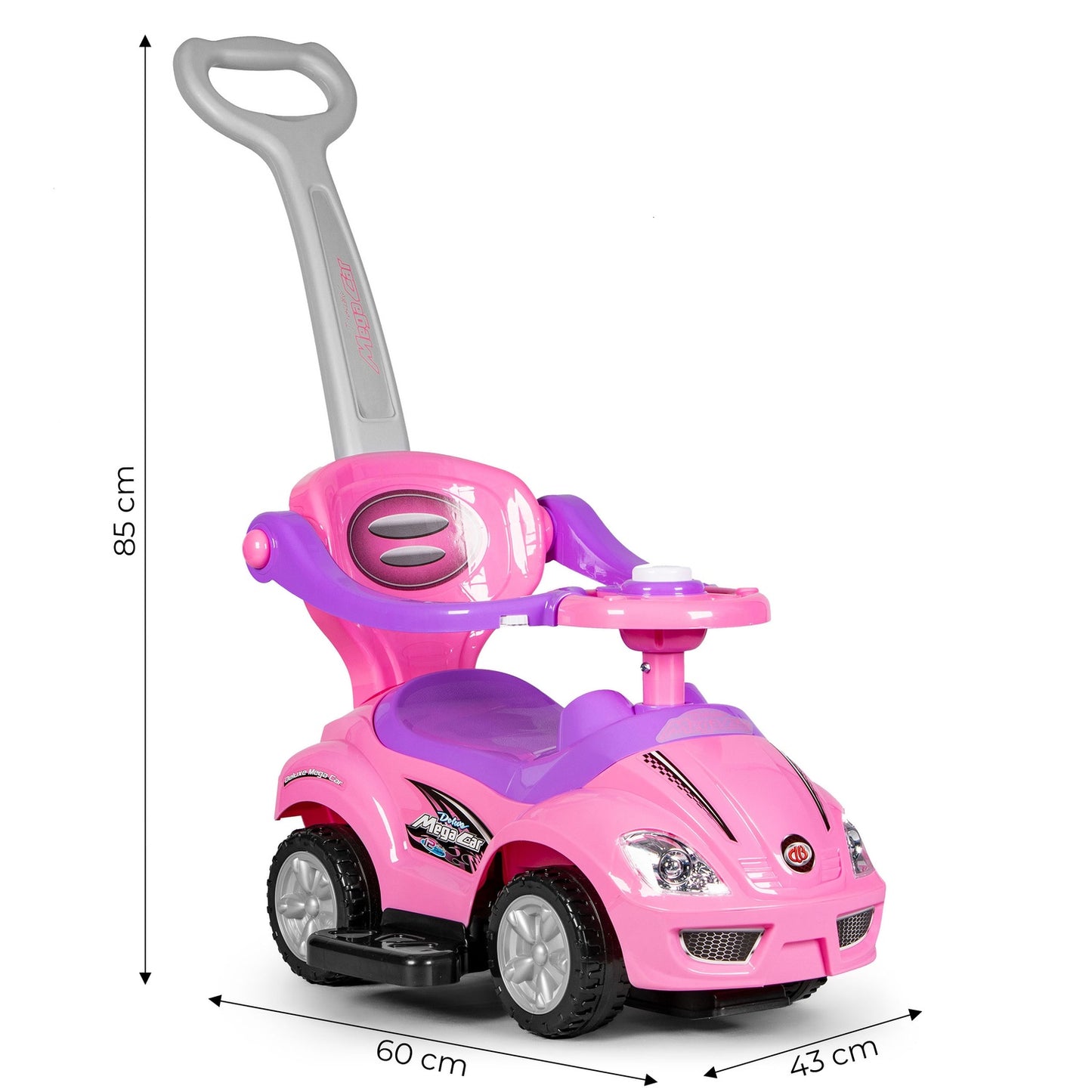 Deluxe push ride ride on 3in1 Pink