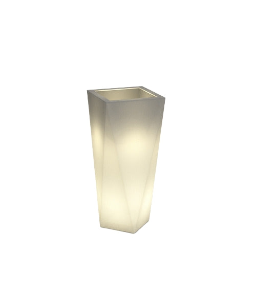 Designer pot VASO white with lighting